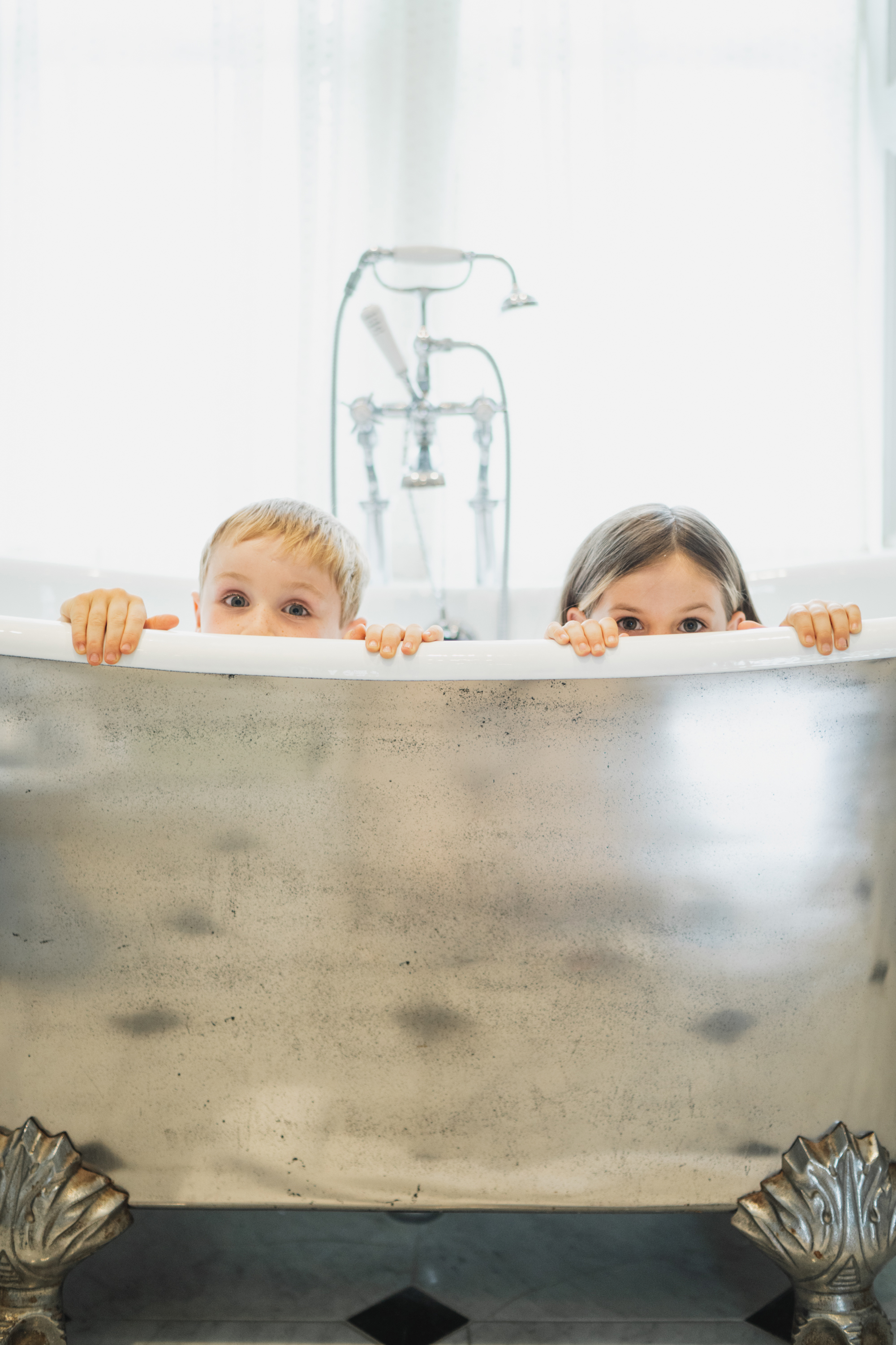 Kids in Bath Portrait